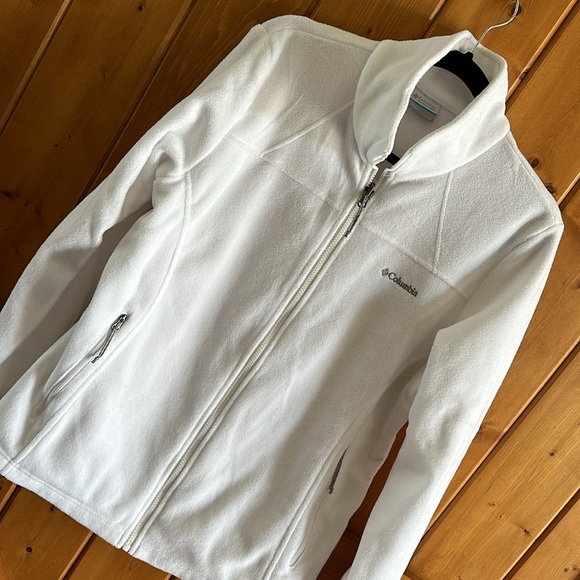 Whiteout White Columbia fleece full zip up lit interchange Jacket sz Large - Picture 4 of 11